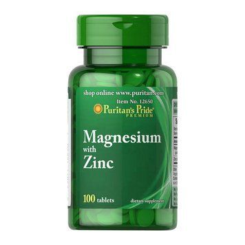Puritan's Pride Magnesium with Zinc (100 tablets) 000011578 фото