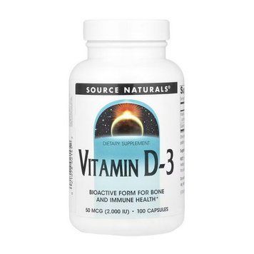 Витамин D3 Source Naturals Vitamin D-3 2000 IU, 100 капсул 000032519 фото