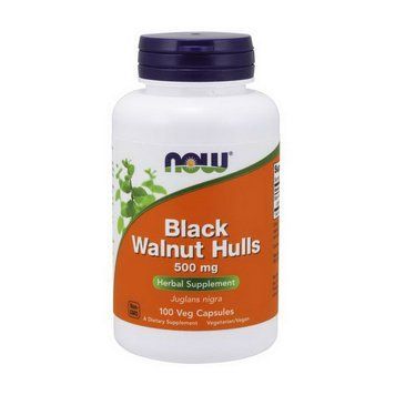 NOW Black Walnut Hulls 500 mg (100 veg caps) 000019845 фото