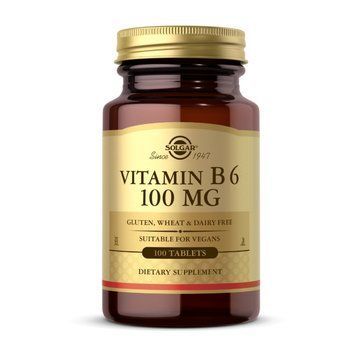 Solgar Vitamin B6 100 мг (100 tab) 000018650 фото