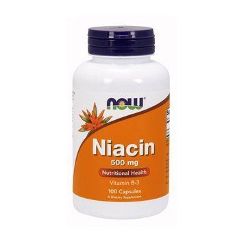 NOW Niacin 500 mg (100 caps) 000007724 фото
