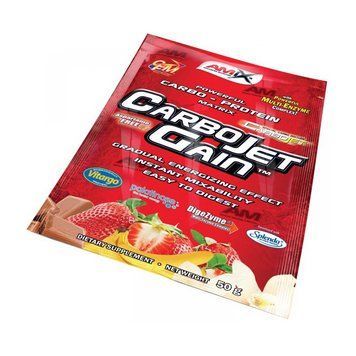 Гейнер AMIX CarboJet Gain 50 г (Порційне саше) AMIX Carbo Jet Gain (50 g, strawberry) 000025035 фото