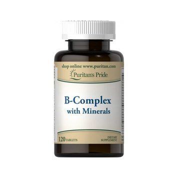 Puritan's Pride B-Complex with Minerals (120 tabs) 000007340 фото