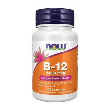 NOW B-12 1000 mсg (100 Lozenges) 000012061 фото
