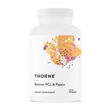 Пищеварительный фермент Thorne Research Betaine HCL & Pepsin, 225 капсул 000022164 фото
