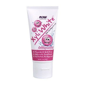 NOW Xyli White kids toothpaste gel (срок до 28.02.2026) (85 g, strawberry splash) 000033375 фото