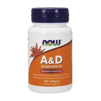 Вітаміни NOW Vitamin A & D (100 капсул) NOW A&D (100 softgels) 000005913 фото