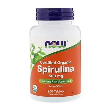 Натуральная спирулина NOW Foods Spirulina 500 мг (выбор фасовки) 000017857 фото