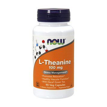 L-теанін NOW L-Theanine 100 мг NOW L-Theanine 100 mg (90 veg caps) 000008678 фото