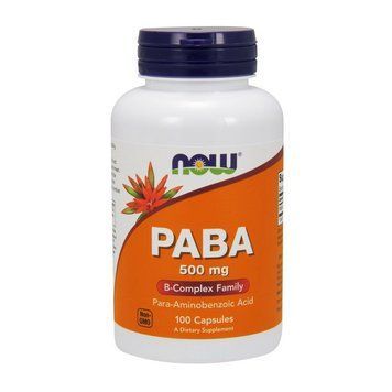 Вітамін B-10 NOW Foods PABA 500 mg (Пара-амінобензойна кислота), 100 капсул NOW PABA 500 mg (100 caps) 000012068 фото