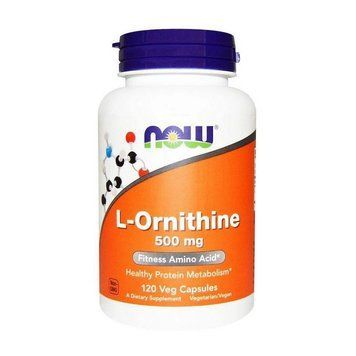 L-орнітин NOW L-Ornithine 500 мг, 120 вегетаріанських капсул NOW L-Ornithine 500 mg (120 veg caps) 000017496 фото
