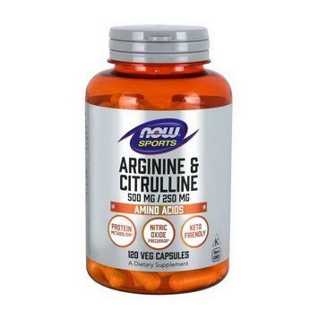 NOW Arginine & Citrulline 500 mg/250 mg (120 caps) 000006513 фото