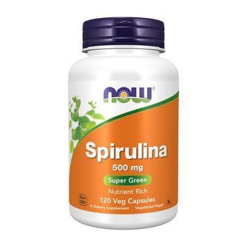 Органическая спирулина NOW Natural Spirulina 500 мг, 120 вегетарианских 000008814 фото