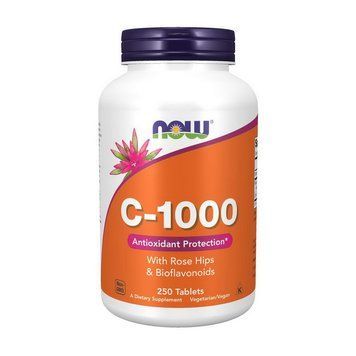 Вітамін С-1000 NOW C-1000 with Rose Hips & Bioflavonoids, 250 таблеток NOW C-1000 with rose hips & bioflavonoids (250 tab) 000019079 фото