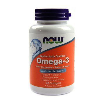 Рыбий жир NOW Omega-3 Odor Controlled, 180 мг ЭПК / 120 мг ДГК, 180 мягких капсул VP Lab Strong Omega 3 (60 softgels) 000018623 фото