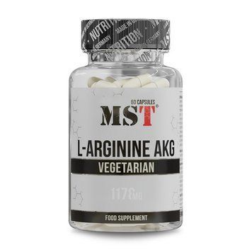 Аргінін альфа-кетоглутарат MST L-Arginine AKG 1178 mg, 60 капсул MST L-Arginine AKG 1178 mg (60 caps) 000030377 фото