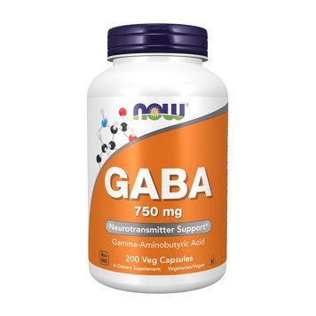 Гамма-аміномасляна кислота NOW GABA 750 мг, 200 вегетаріанських капсул NOW GABA 750 mg (200 cap) 000017227 фото