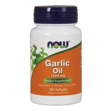 Часникова олія NOW Garlic Oil 1500 мг, 100 м'яких капсул NOW Garlic Oil 1500 mg (100 softgels) 000012069 фото