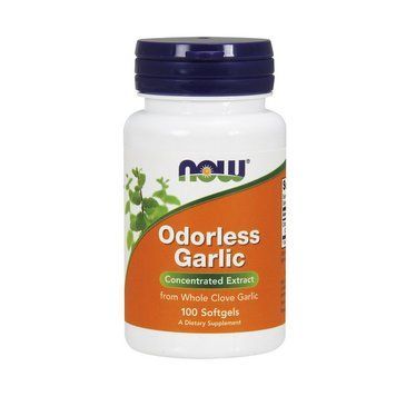 Екстракт часнику без запаху NOW Odorless Garlic, 100 м'яких капсул NOW Odorless Garlic (100 softgels) 000012220 фото