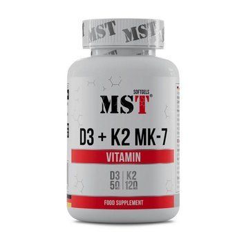 Витамины D3 и K2 MST Vitamin D3 + K2 MK-7, 60 мягких капсул MST Vitamin D3+K2 MK-7 (60 sgels) 000029965 фото