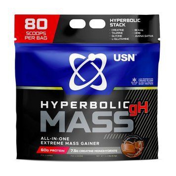 Гейнер USN Hyperbolic Mass gH, білково-вуглеводна суміш, 6 кг  USN Hyperbolic Mass gH (6 kg, vanilla) 000005041 фото