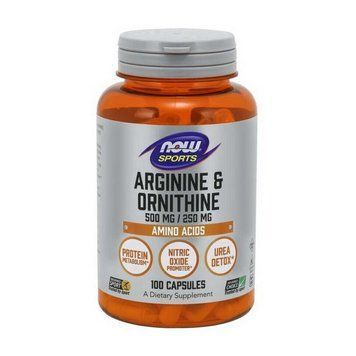 Амінокислотний комплекс NOW Arginine & Ornithine (100 капсул) NOW Arginine & Ornithine (100 caps) 000003397 фото