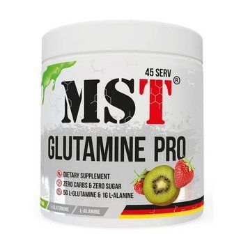 Глутамін мікронізований MST Glutamine Pro Zero 315 г / unflavored MST Glutamine Pro zero (315 g, strawberry-kiwi) 000020168 фото