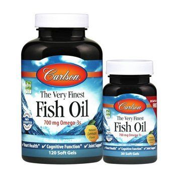 Carlson Labs The Very Finest Fish Oil (120+30 soft gels, lemon) 000017534 фото