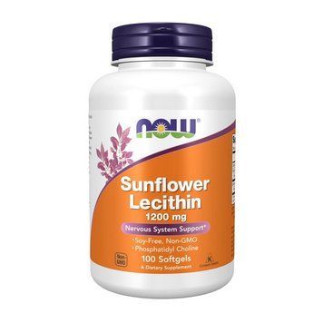 NOW Sunflower Lecithin 1200 mg (100 softgels) 000017900 фото