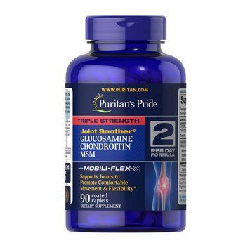 Puritan's Pride Double Strength Glucosamine, Chondroitin & MSM (240 caplets) 000012226 фото