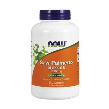 Экстракт ягод со пальметто NOW Saw Palmetto Berries 550 мг (250 капсул) NOW Saw Palmetto Berries 550 mg (250 caps) 000005666 фото
