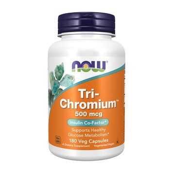Комплекс трех форм хрома NOW Tri-Chromium 500 мкг, 180 вегетарианских капсул NOW Tri-Chromium 500 mcg (180 veg caps) 000013403 фото