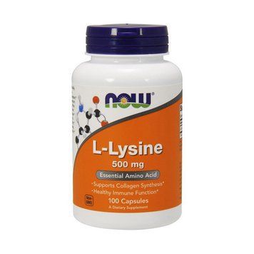 L-лізин NOW L-Lysine 500 мг (100 капсул) NOW L-Lysine 500 mg (100 caps) 000005667 фото
