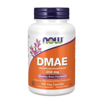 DMAE (диметиламиноэтанол) NOW DMAE 250 мг, 100 вегетарианских капсул NOW DMAE 250 mg (100 veg caps) 000005111 фото
