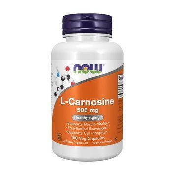 Аминокислота NOW Foods L-Carnosine 500 mg, 50 растительных капсул 000021950 фото