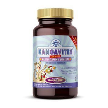 Дитячі мультивітаміни та мінерали Solgar Kangavites (Смак тропічних фруктів), 120 жувальних таблеток 000020022 фото