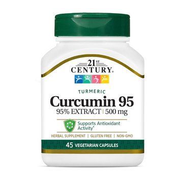 Экстракт куркумы 21st Century Curcumin 95 (500 мг), 45 капсул 000030466 фото