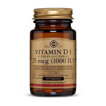 Solgar Vitamin D3 25 мкг (1000 IU) (90 tab) 000017917 фото