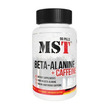 Бета-аланин с кофеином MST Beta-Alanine + Caffeine, 90 шт. 000018142 фото