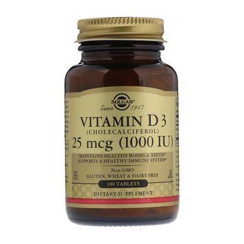 Solgar Vitamin D3 1000 IU (180 tab) 000017918 фото
