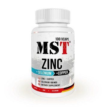 Минеральный комплекс MST Zinc + Selenium + Copper 100 вег капсул MST Zinc + Selenium + Copper (100 veg caps) 000020174 фото