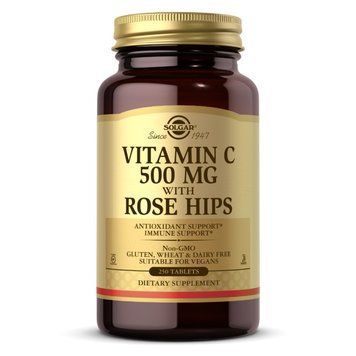Solgar Vitamin C 500 mg с Rose Hips (250 tabs) 000019749 фото