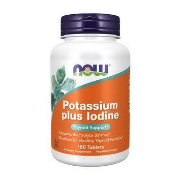 Йод та калій NOW Potassium Plus Iodine, 180 таблеток 000020076 фото