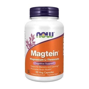 L-треонат магния NOW Foods Magtein 90 вегетарианских капсул (Для поддержки когнитивных функций) 000021969 фото