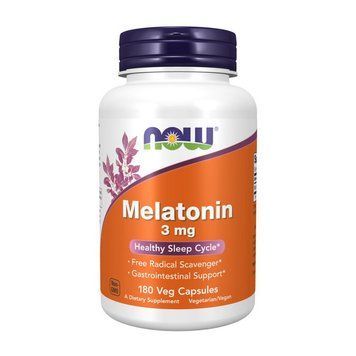 NOW Melatonin 3 mg (180 caps) 000003419 фото