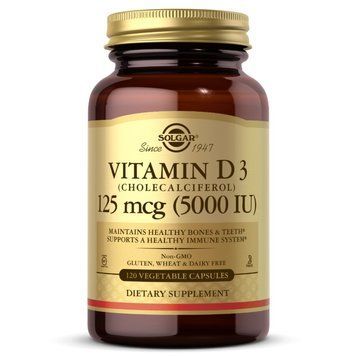 Solgar Vitamin D3 5000 IU (120 veg caps) 000019756 фото