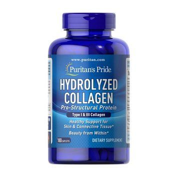 Гидролизованный коллаген Puritan's Pride Hydrolyzed Collagen 1000 мг, 180 каплетов 000011562 фото