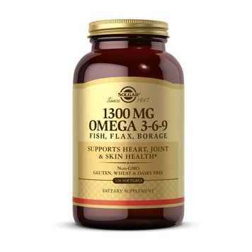 Комплекс омега 3-6-9 Solgar Omega 3-6-9 1300 mg, (120 softgels) 000018298 фото