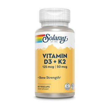 Витаминный комплекс Solaray Vitamin D3 + K2 (Soy Free), 120 вегетарианских капсул 000021237 фото