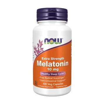 NOW Melatonin 10 mg extra strength (100 veg caps) 000006453 фото